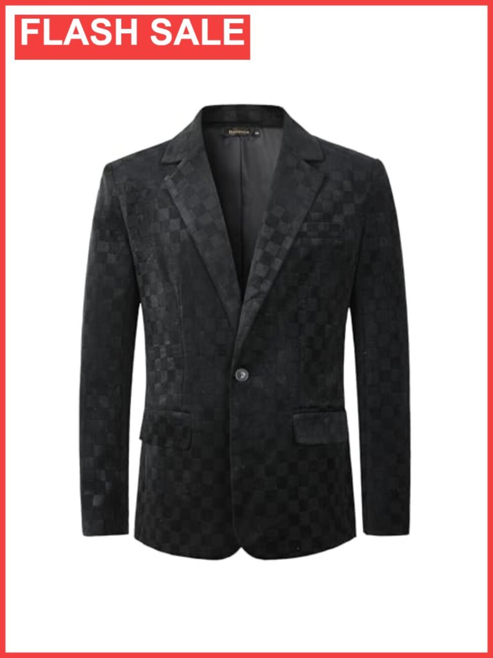Plaid Slim Fit One Button Blazer Sport Coat Suit Jacket